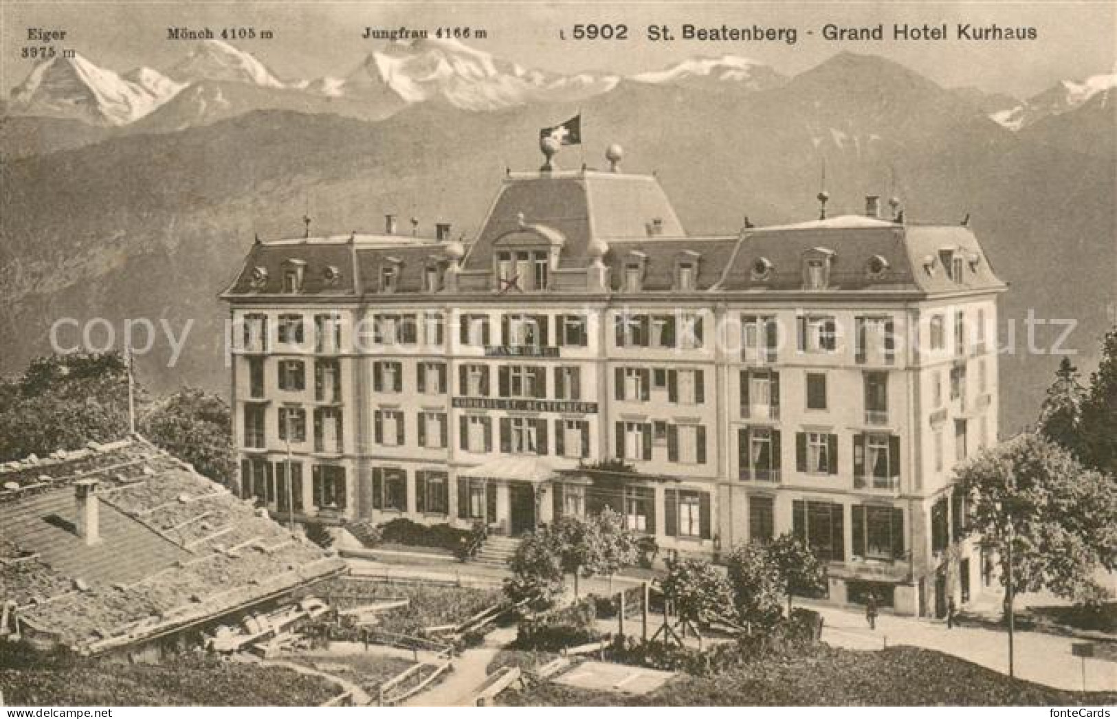 13729363 Beatenberg Grand Hotel Kurhaus Mit Eiger Moench Und Jungfrau Beatenberg - Andere & Zonder Classificatie