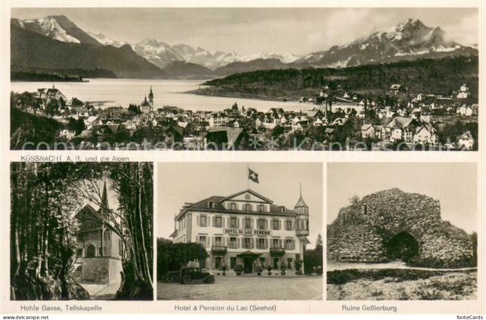 13729284 Kuessnacht Vierwaldstaettersee Panorama Hohle Gasse Tellskapelle Hotel  - Other & Unclassified