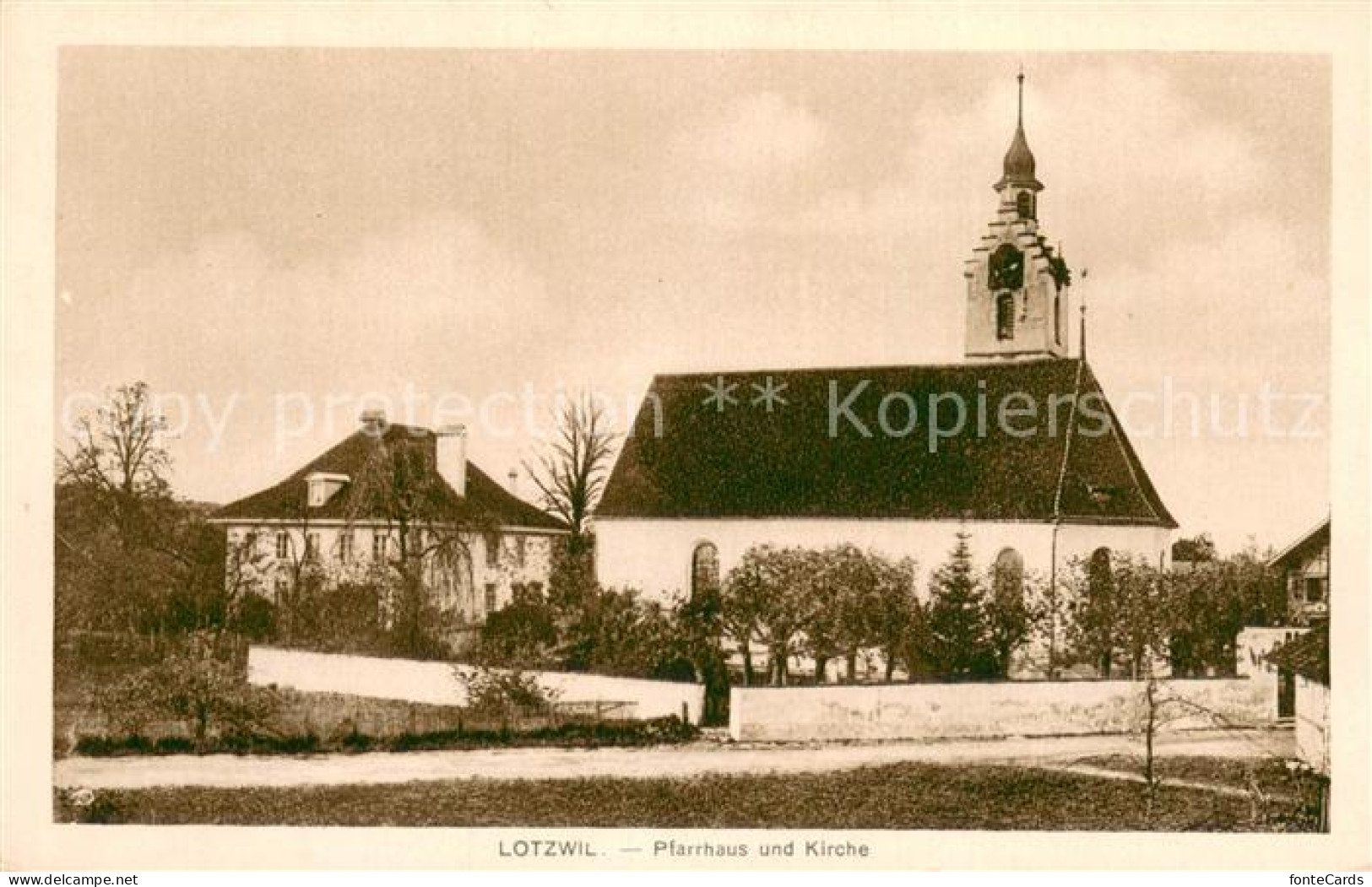 13729281 Lotzwil Lotzwyl BE Pfarrhaus Und Kirche  - Other & Unclassified