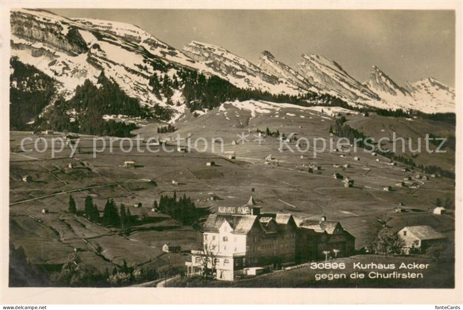 13729251 Churfirsten Bergkette SG Panorama Mit Kurhaus Acker  - Other & Unclassified