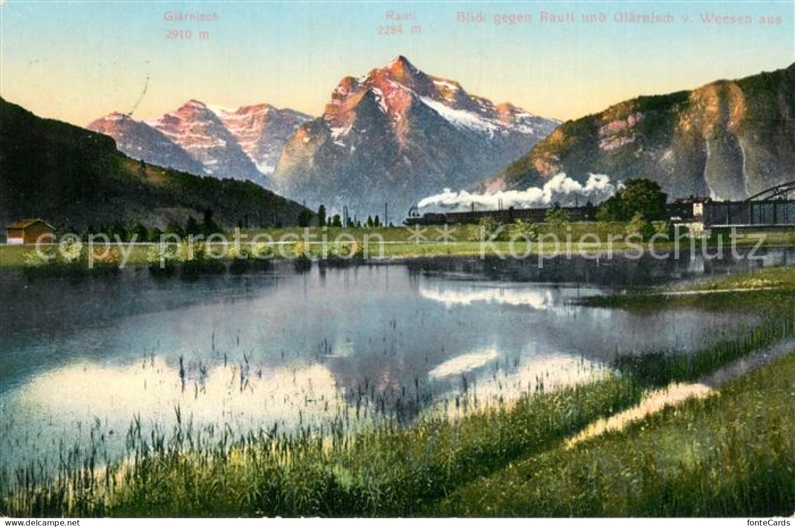 13729248 Weesen Walensee Blick Gegen Rauti Und Glaernisch  Weesen Walensee - Other & Unclassified