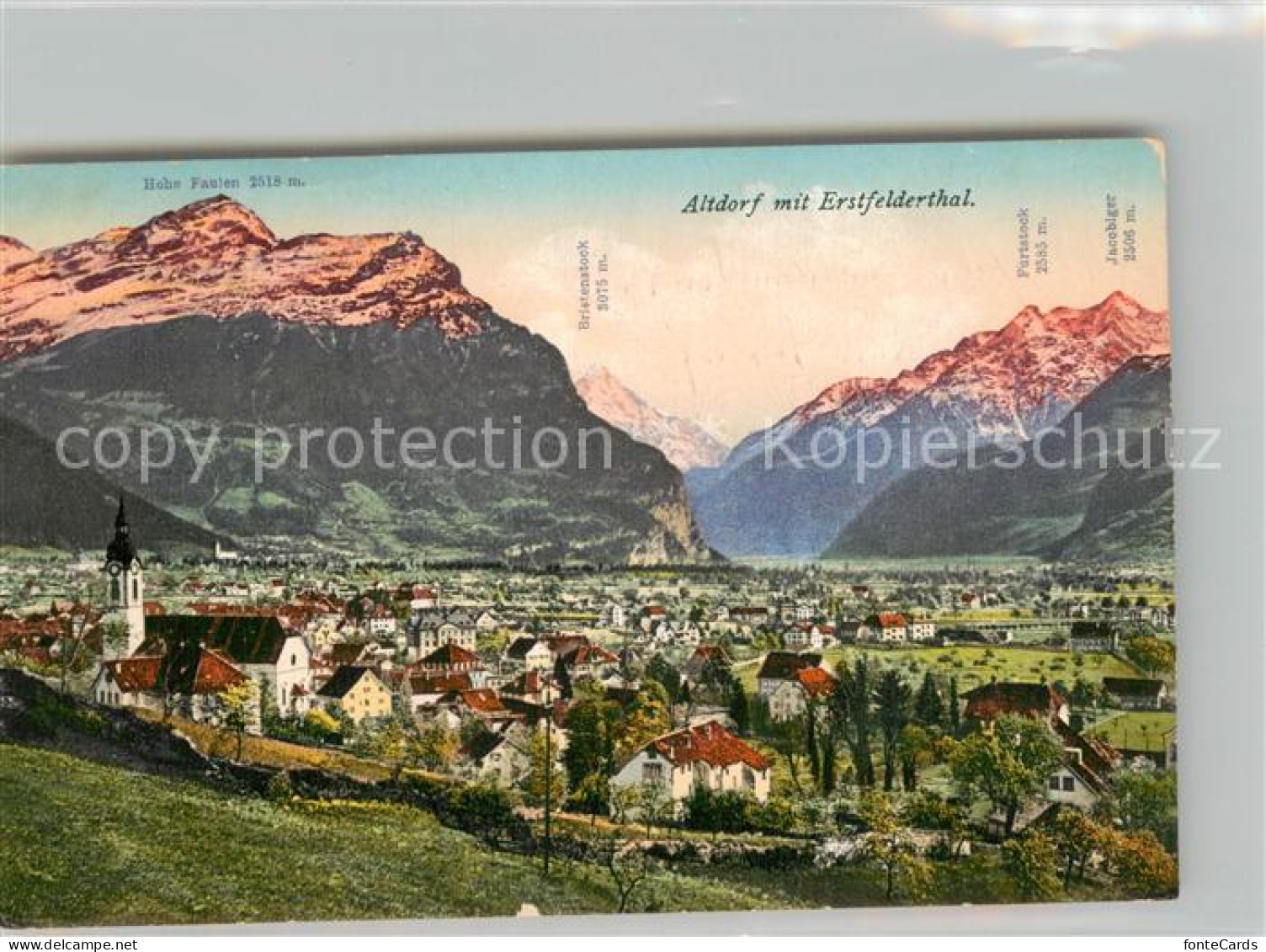 13729232 Altdorf  UR Panorama Mit Erstfelderthal Und Hohe Faulen  - Autres & Non Classés