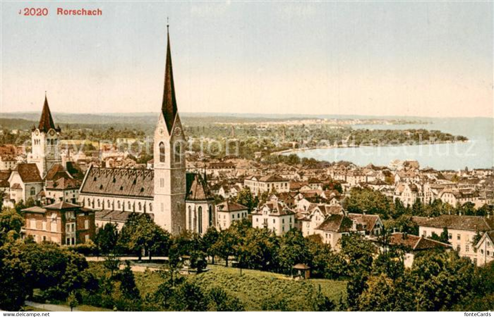 13729214 Rorschach Bodensee SG Panorama Mit Kirche  - Other & Unclassified