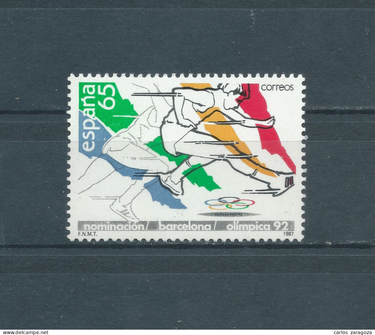 ESPAÑA 1987—BARCELONA: SEDE OLÍMPICA '92 ** Edi 2909, YT 2525, Mi 2790 MNH Stamp - Nuevos