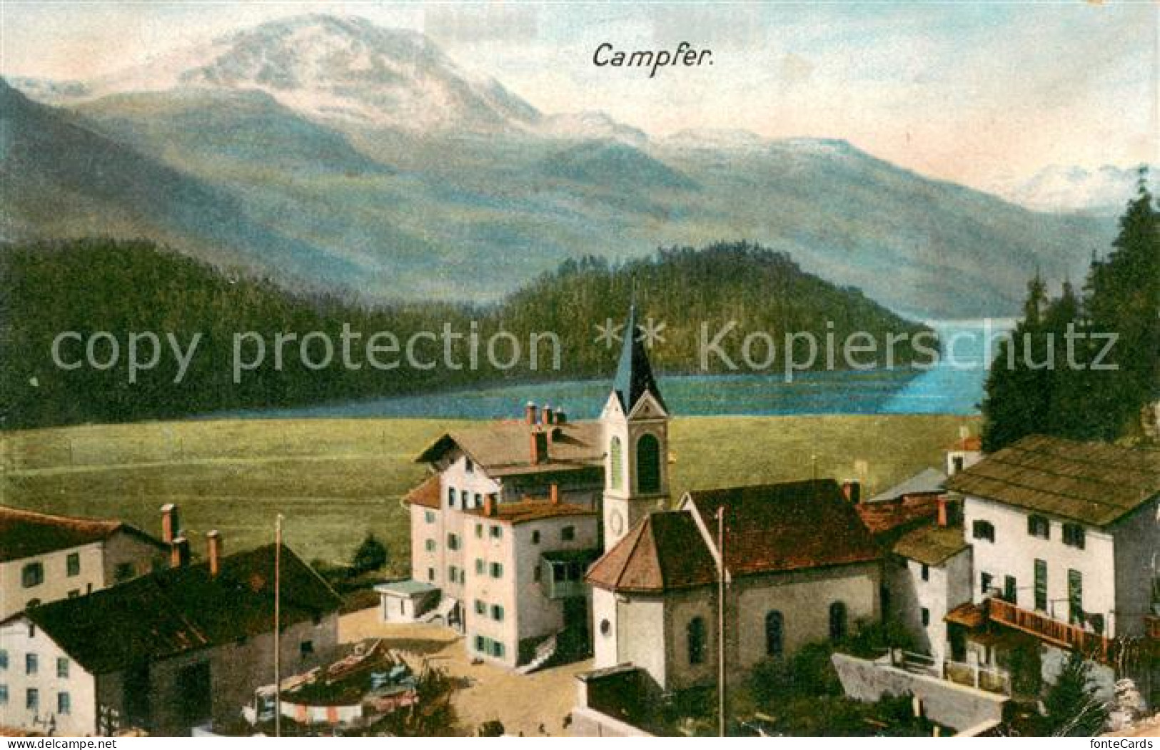 13728840 Campfer St Moritz GR Panorama Kirche Campfer St Moritz GR - Autres & Non Classés