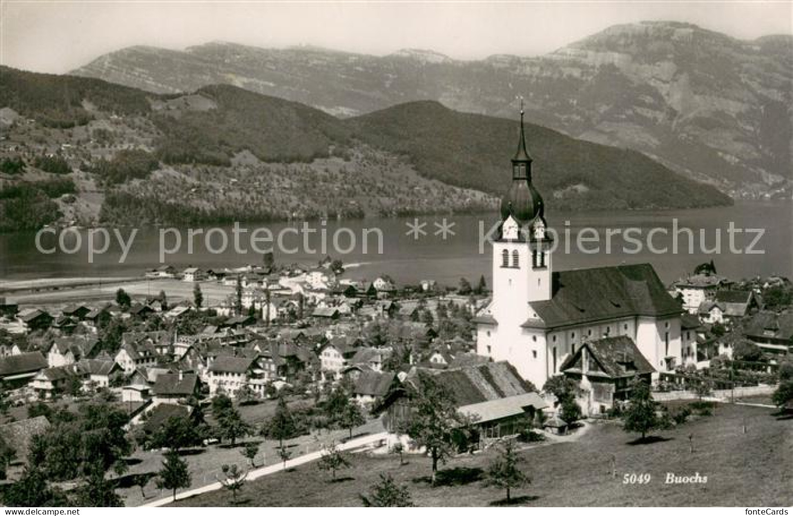 13728583 Buochs Vierwaldstaettersee Panorama Mit Kirche Buochs Vierwaldstaetters - Autres & Non Classés