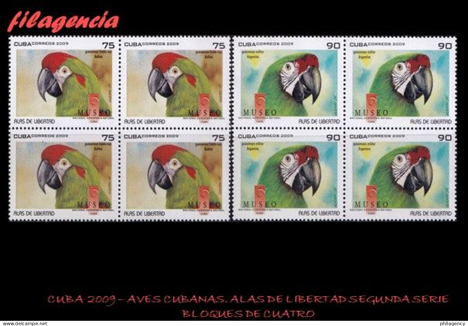 CUBA. BLOQUES DE CUATRO. 2009-17 ALAS POR LA LIBERTAD. AVES CUBANAS. SEGUNDA SERIE - Unused Stamps