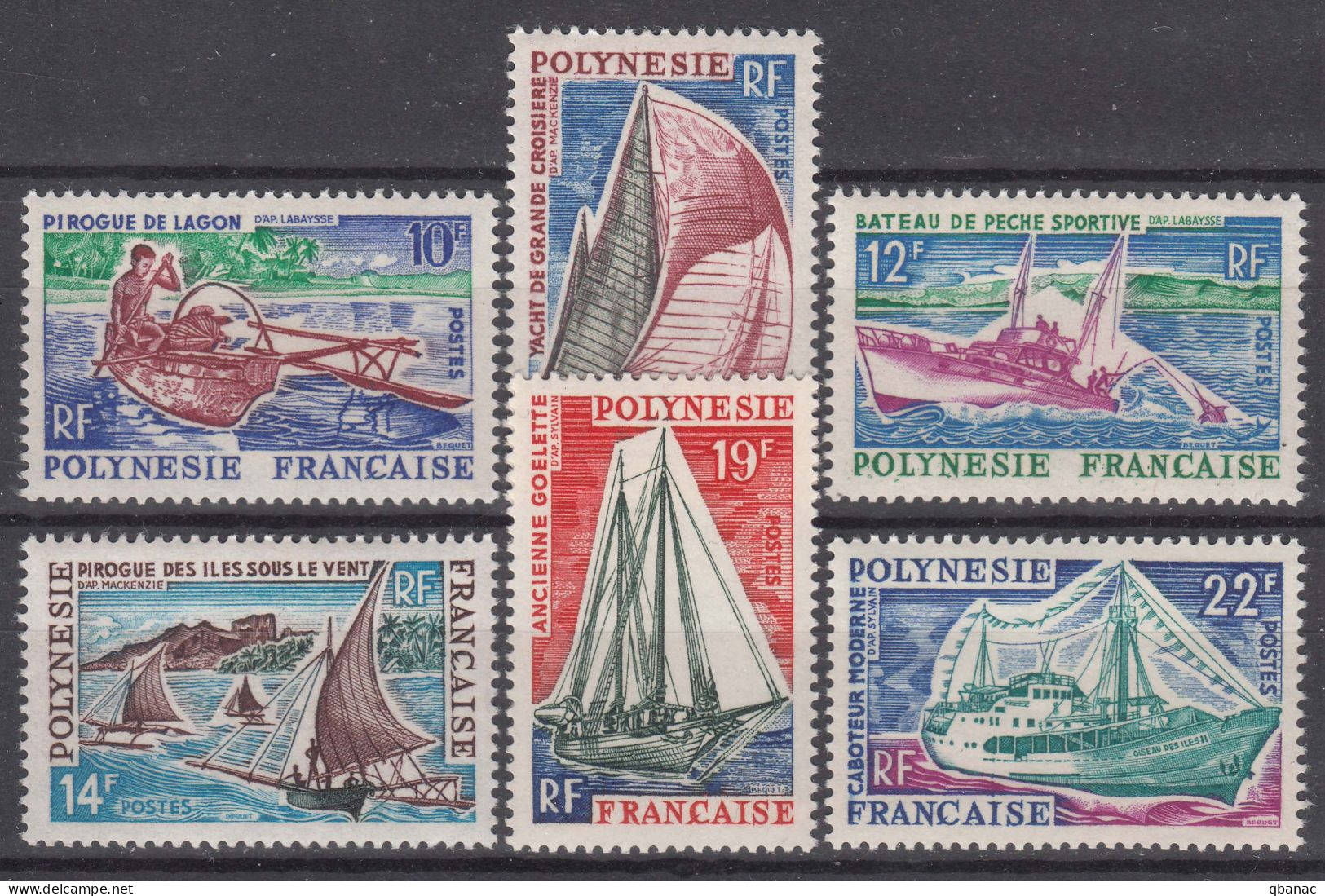 French Polynesia Polinesie 1966 Mi#56-61 Mint Never Hinged - Neufs