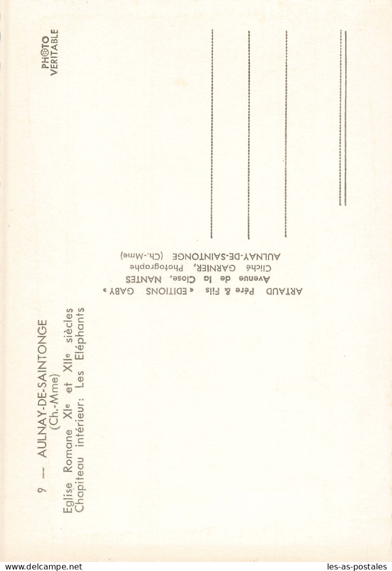 17 AULNAY DE SAINTONGE EGLISE ROMANE - Aulnay