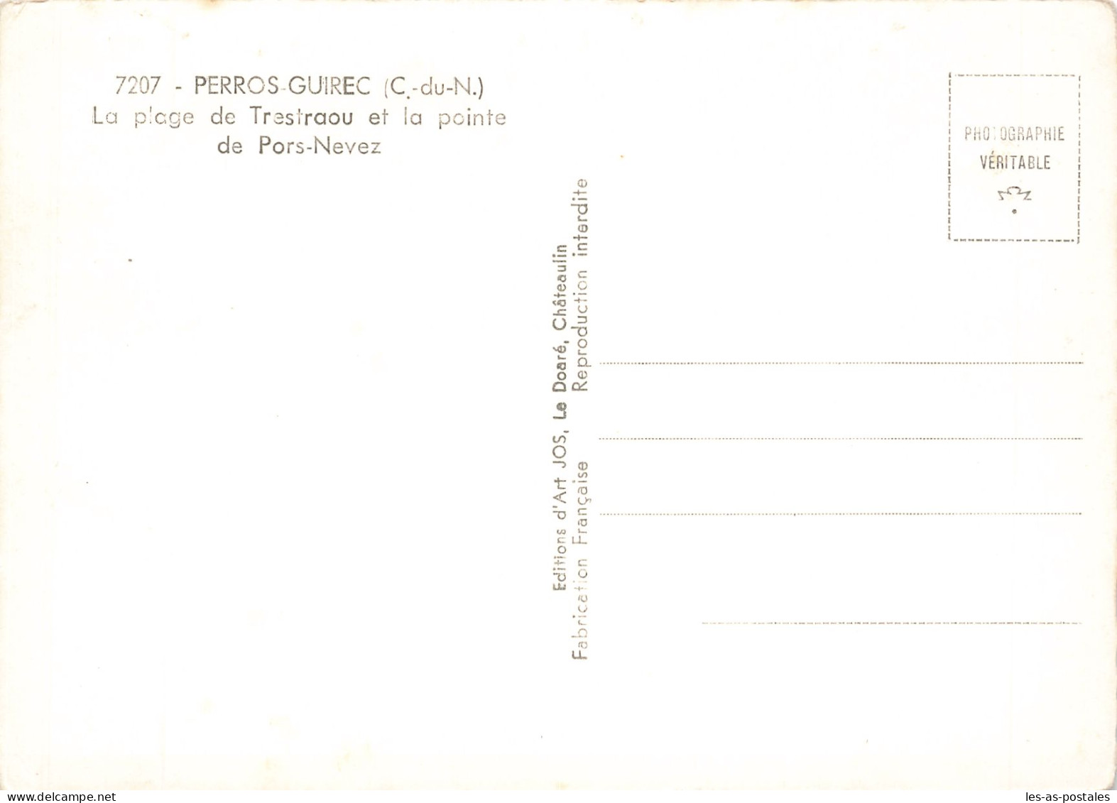22 PERROS GUIREC PLAGE DE TRESTRAOU - Perros-Guirec
