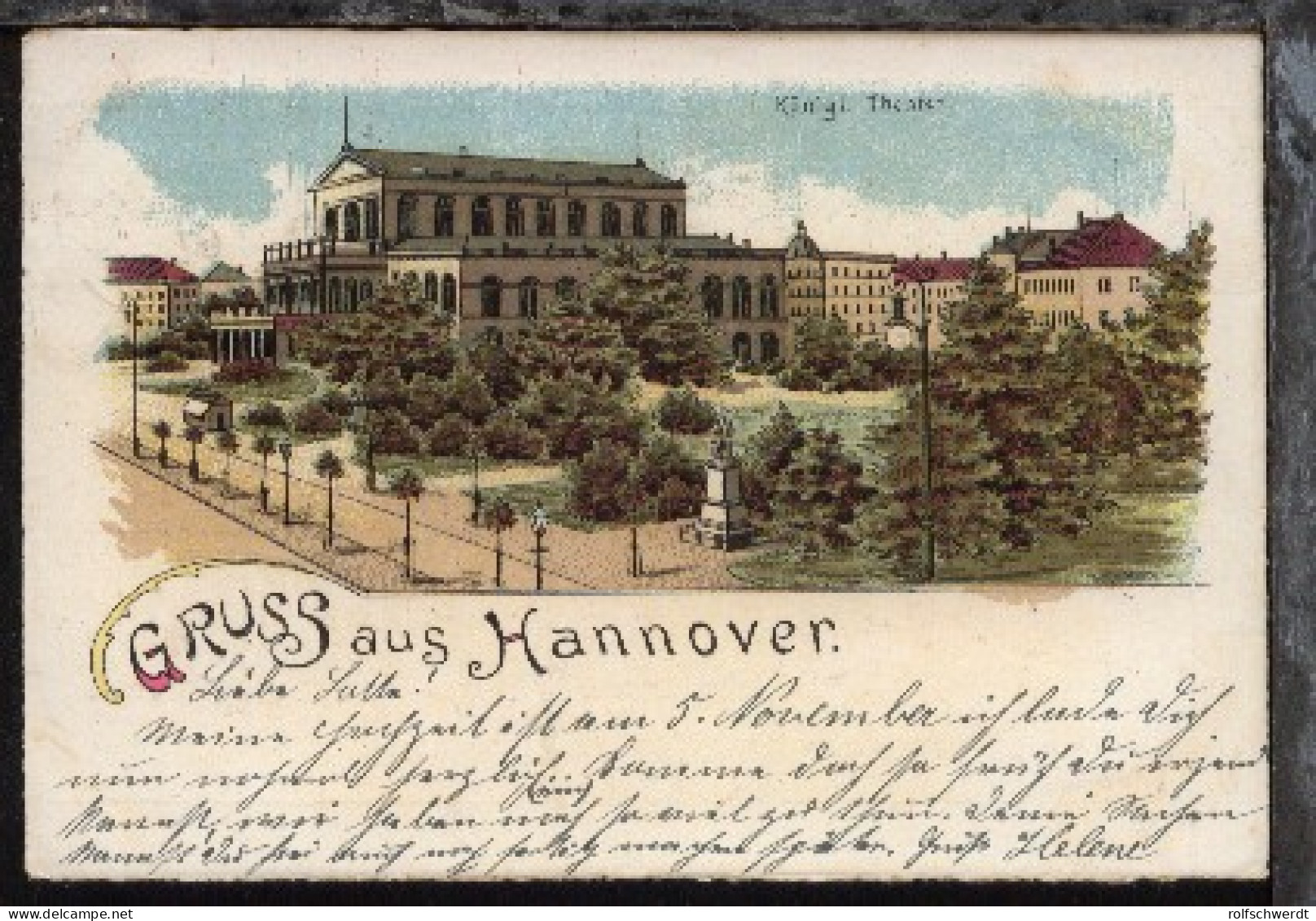 Hannover (Königl. Theater), Gruss Aus, 1901 - Otros & Sin Clasificación