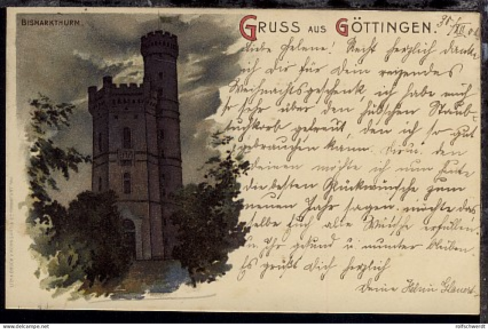 Göttingen (Bismarkthurm), Gruss Aus, 1901 - Otros & Sin Clasificación