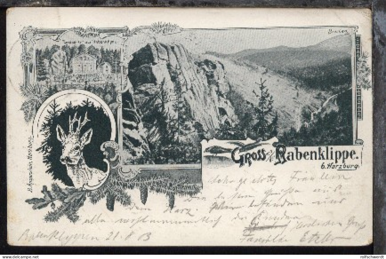 Bad Harzburg, Gruss Von Der Rabenklippe, 1903 - Otros & Sin Clasificación