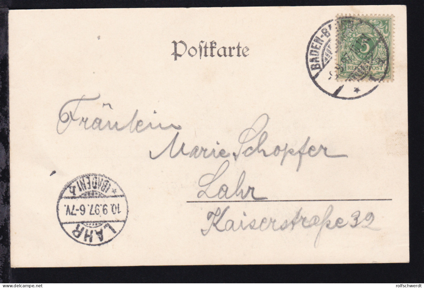 Baden-Baden (Altes Schloss), Gruss Aus, 1897 - Otros & Sin Clasificación