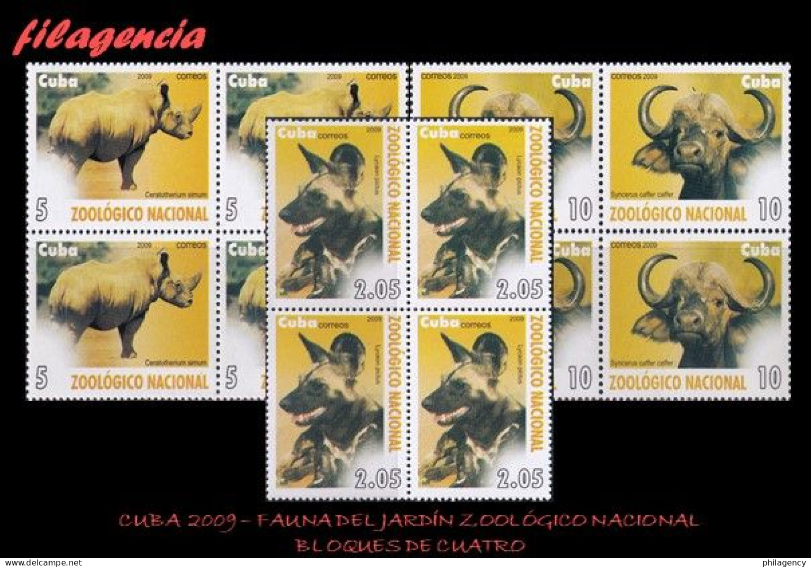 CUBA. BLOQUES DE CUATRO. 2009-22 FAUNA DEL JARDÍN ZOOLÓGICO NACIONAL - Unused Stamps