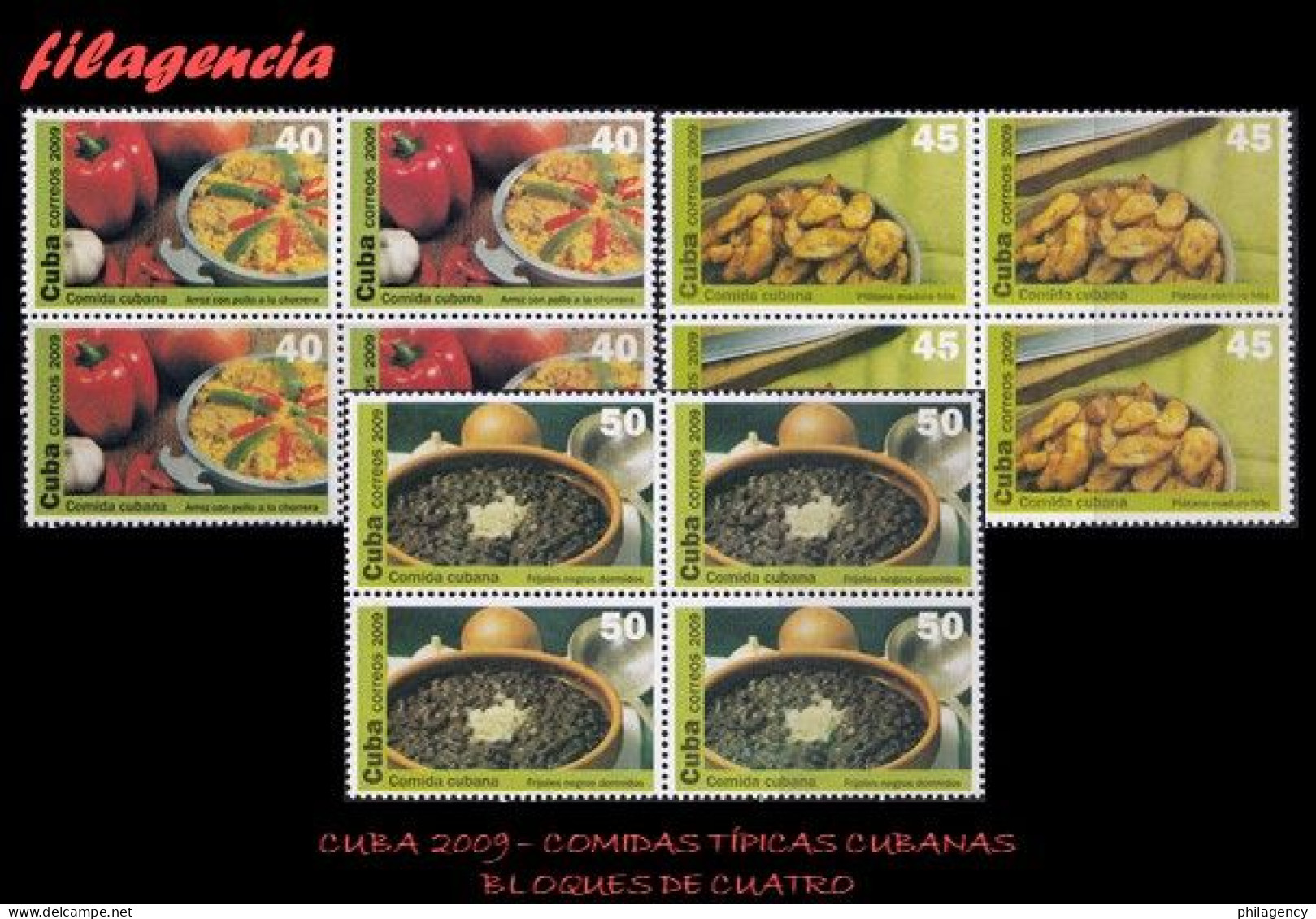 CUBA. BLOQUES DE CUATRO. 2009-23 COCINA TRADICIONAL CUBANA - Unused Stamps