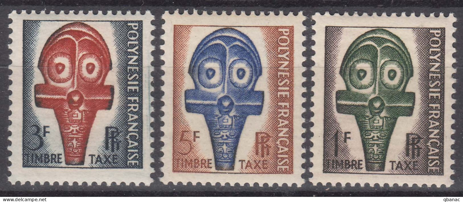 French Polynesia Polinesie 1958 Postage Due Mi#1-3 Mint Never Hinged - Ongebruikt