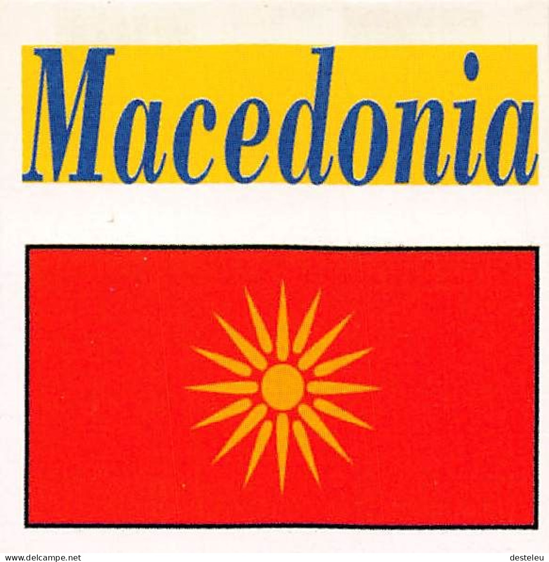 Flag Chromo - Macedonia.- 5 X 5 Cm - Altri & Non Classificati