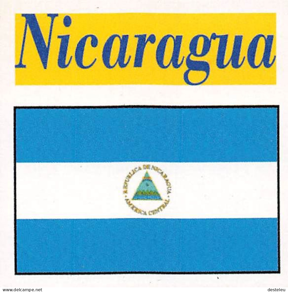 Flag Chromo - Nicaragua.- 5 X 5 Cm - Altri & Non Classificati