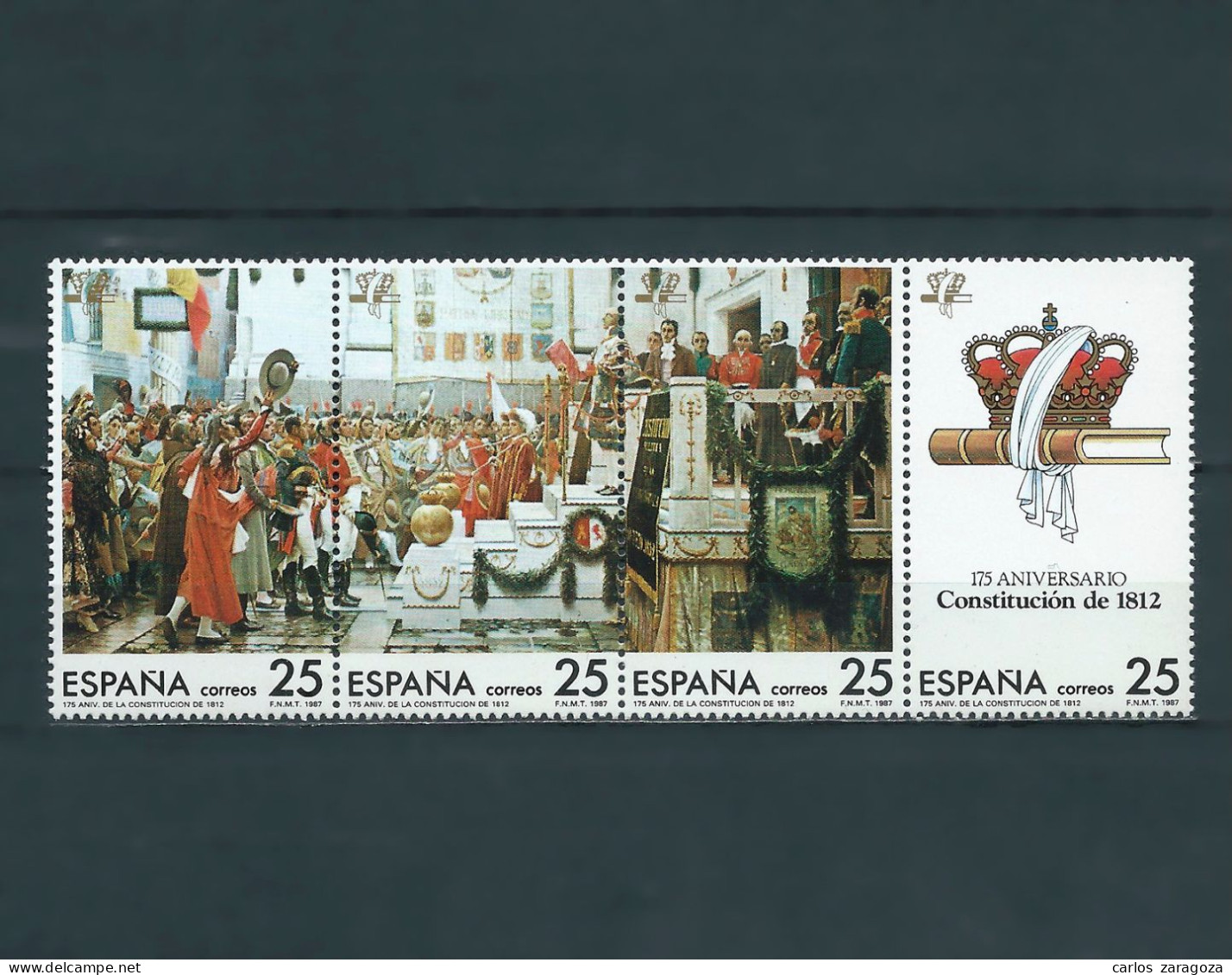 ESPAÑA 1987—Constitución De 1812 ** 2887/2990, YT 2502/2505, Mi 2767/2770. Serie Completa. Timbres Se Tenant - Neufs