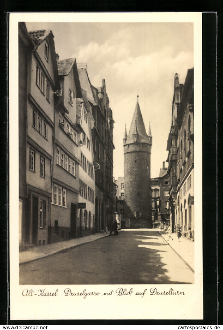 AK Kassel, Druselgasse Mit Blick Auf Druselturm  - Kassel