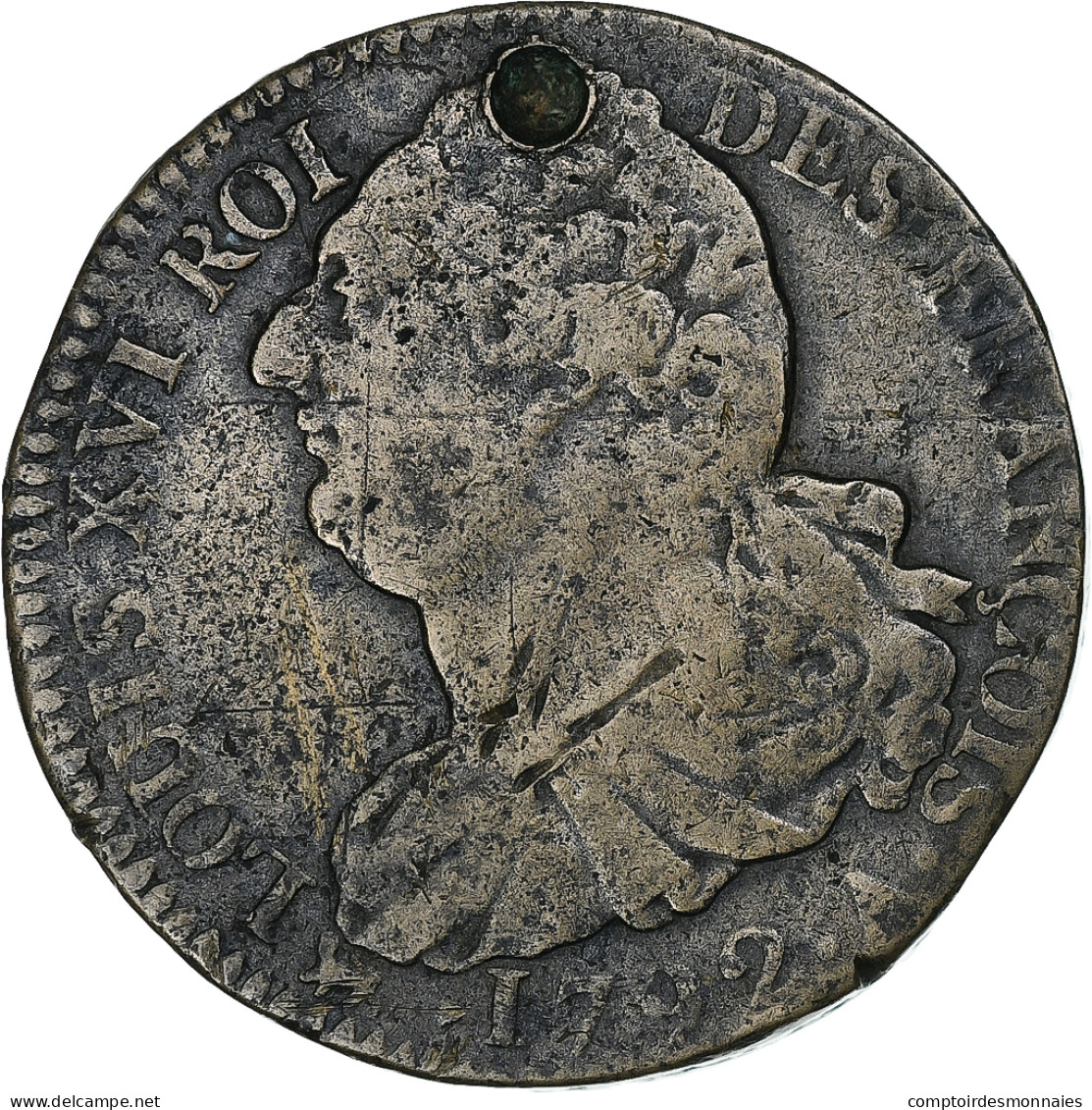 France, Louis XVI, 2 Sols, 1792 / AN 4, Paris, Cuivre, TB+, Gadoury:25 - Other & Unclassified