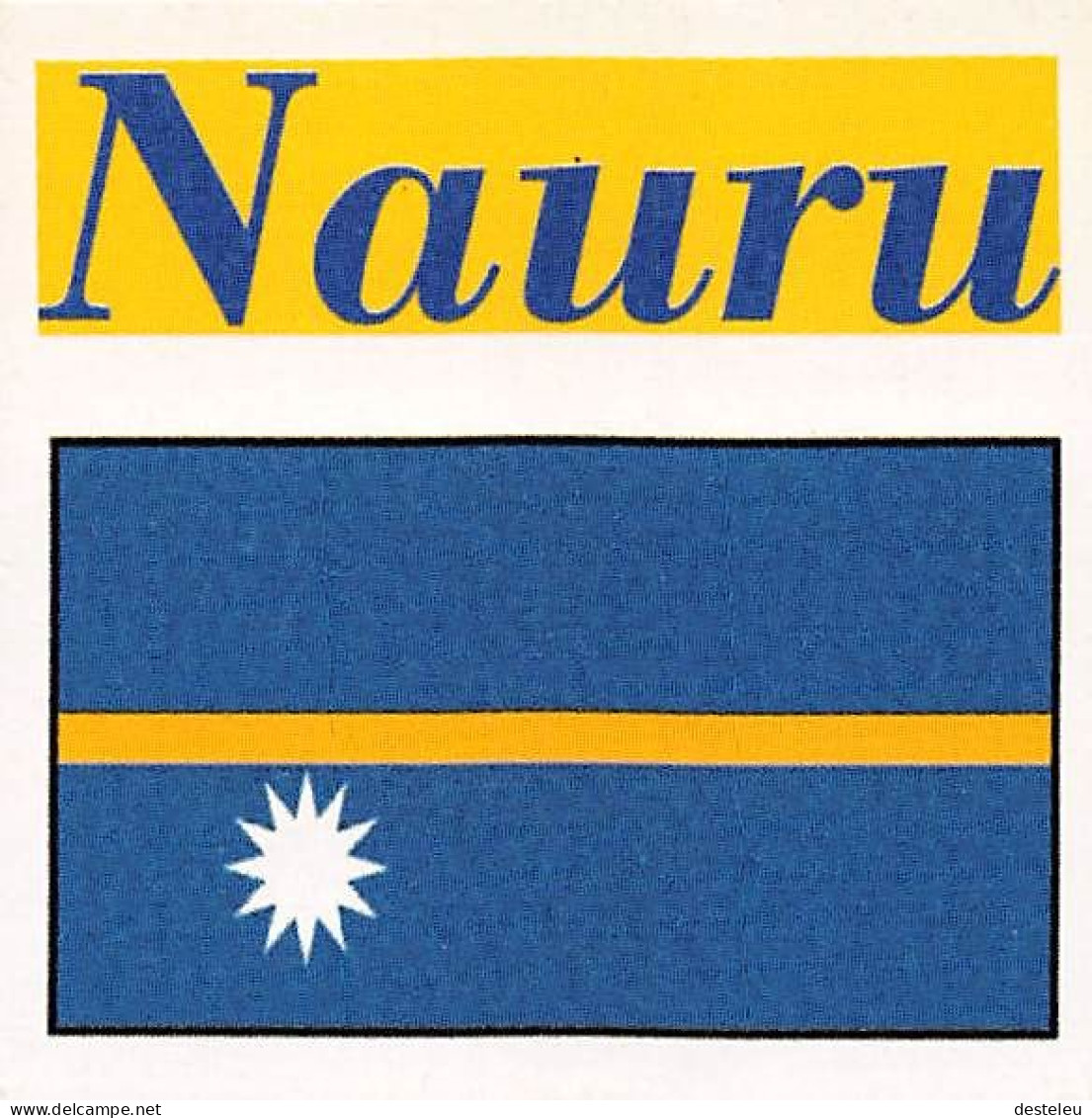 Flag Chromo - Nauru Micronesia - 5 X 5 Cm - Altri & Non Classificati