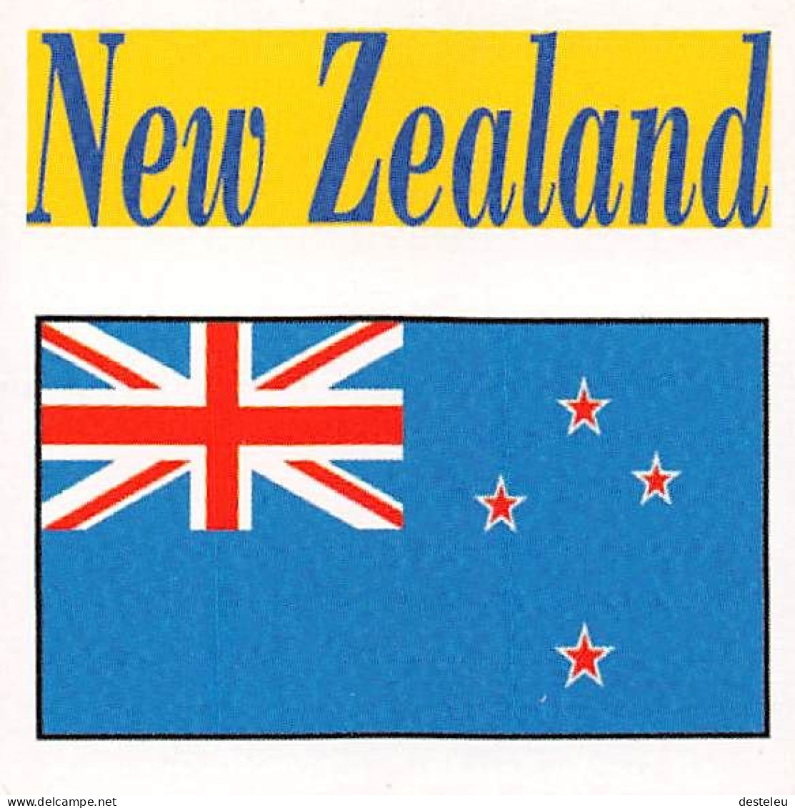 Flag Chromo - New Zealand - 5 X 5 Cm - Other & Unclassified