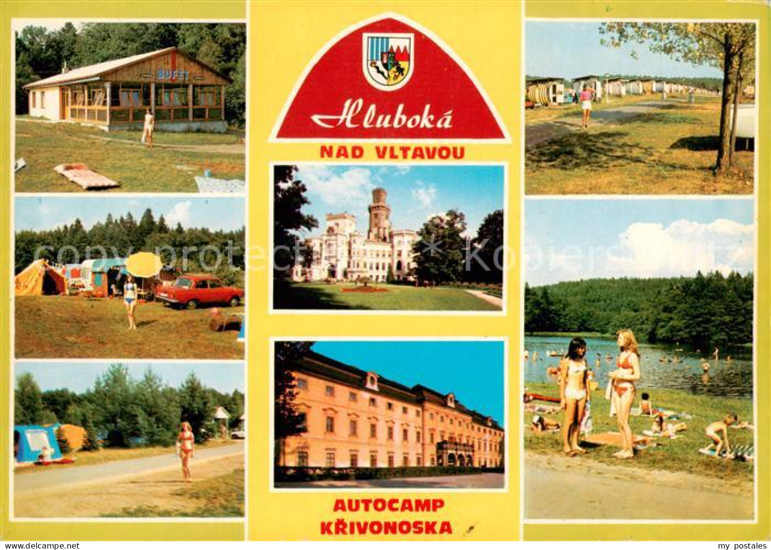 73857675 Hluboka Nad Vltavou CZ Autocamp Krivonoska Restaurant Strandpartie Hote - Tchéquie