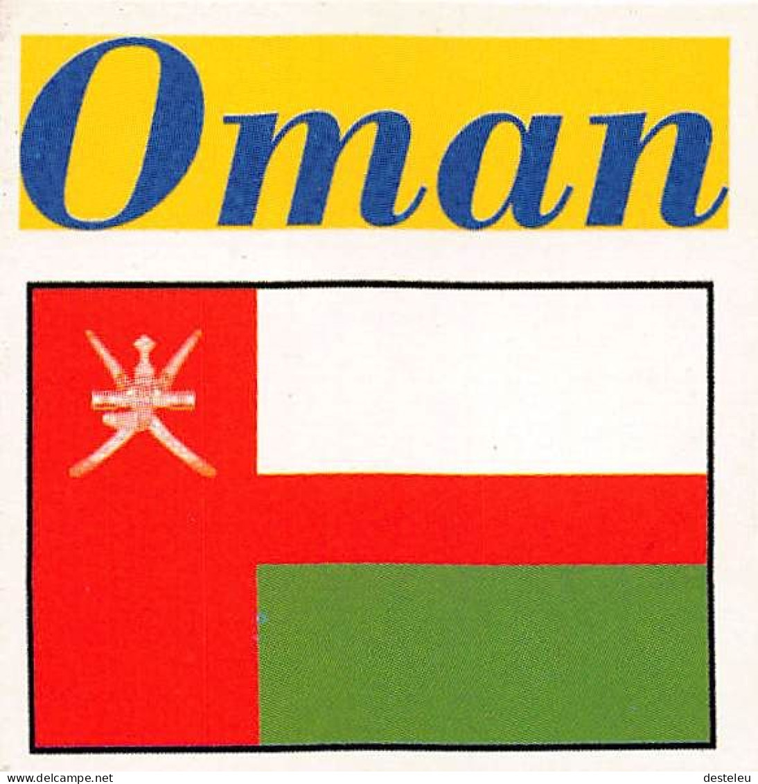 Flag Chromo - Oman - 5 X 5 Cm - Other & Unclassified