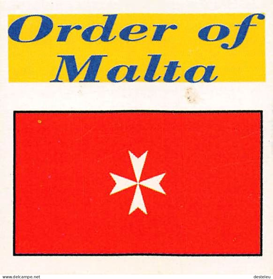 Flag Chromo - Order Of Malta - 5 X 5 Cm - Altri & Non Classificati