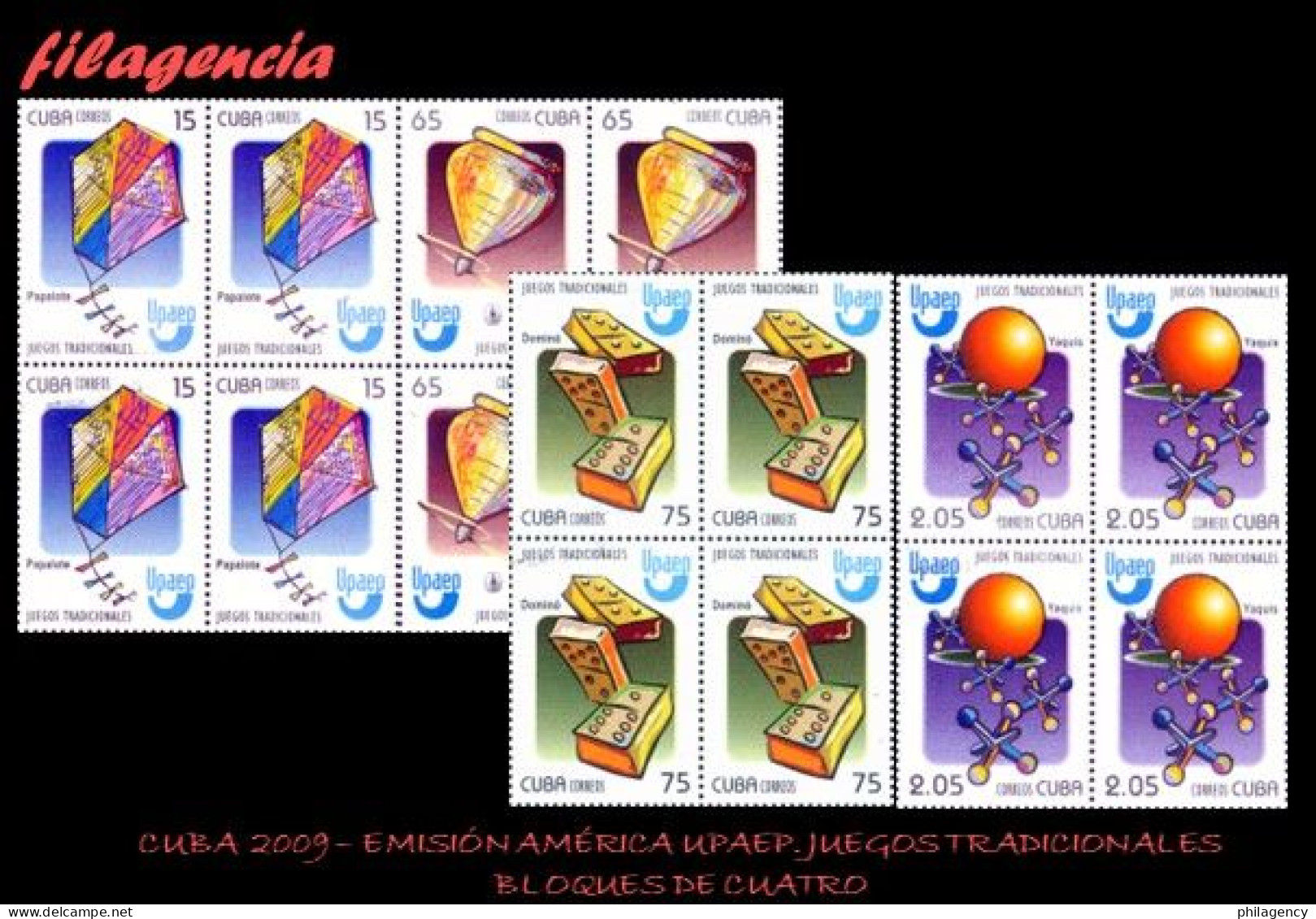 CUBA. BLOQUES DE CUATRO. 2009-32 EMISIÓN AMÉRICA UPAEP. JUEGOS INFANTILES TRADICIONALES - Nuovi