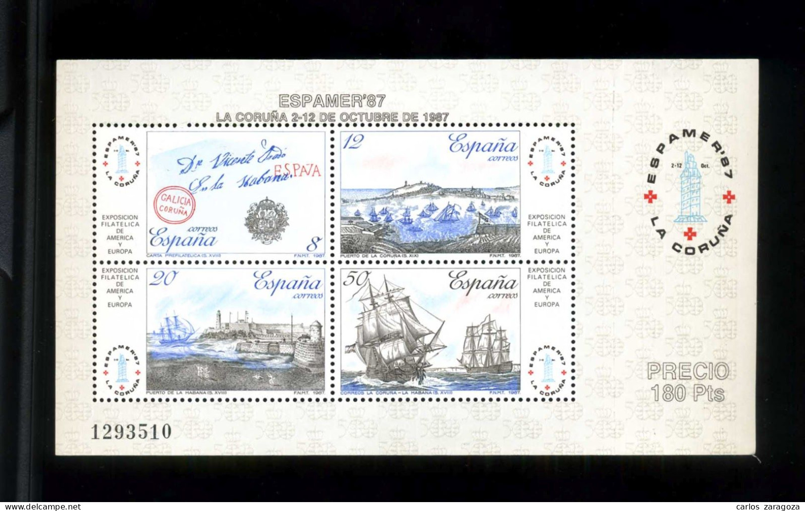 ESPAÑA 1987—ESPAMER ** HB 2916, YT BF36, Mi BL30, Sc 2529. Mini Sheet, Bloc Et Feuillet - Nuovi