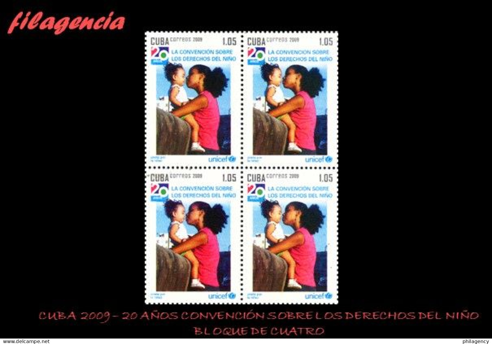 CUBA. BLOQUES DE CUATRO. 2009-36 20 ANIVERSARIO CONVENCIÓN DE DERECHOS DEL NIÑO - Unused Stamps