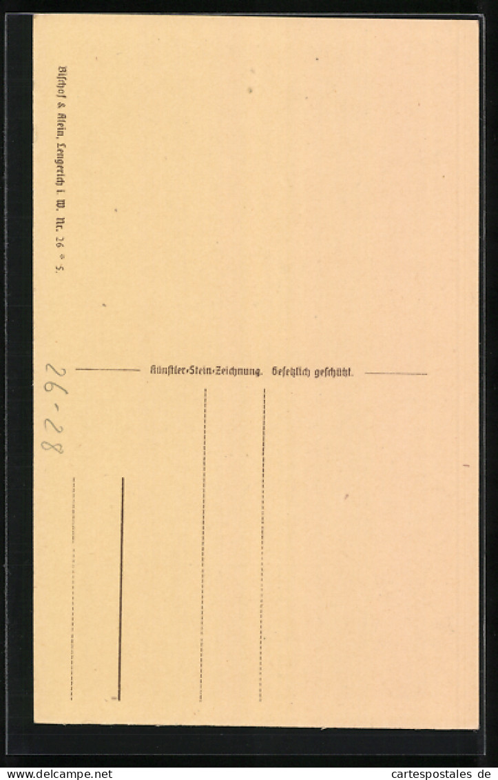 Steindruck-AK Gedicht Von M. Feesche, Winterliches Motiv  - Autres & Non Classés