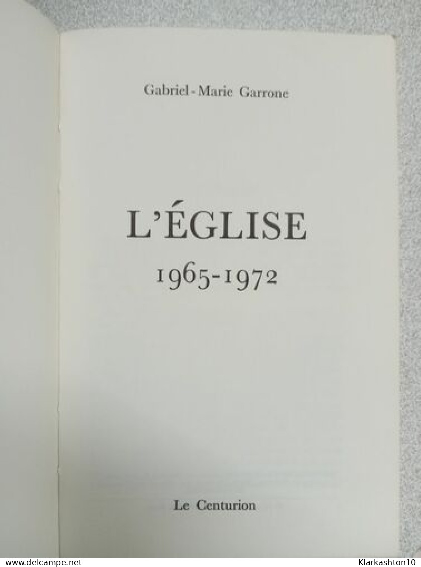 L'église 1965-1972 - Other & Unclassified