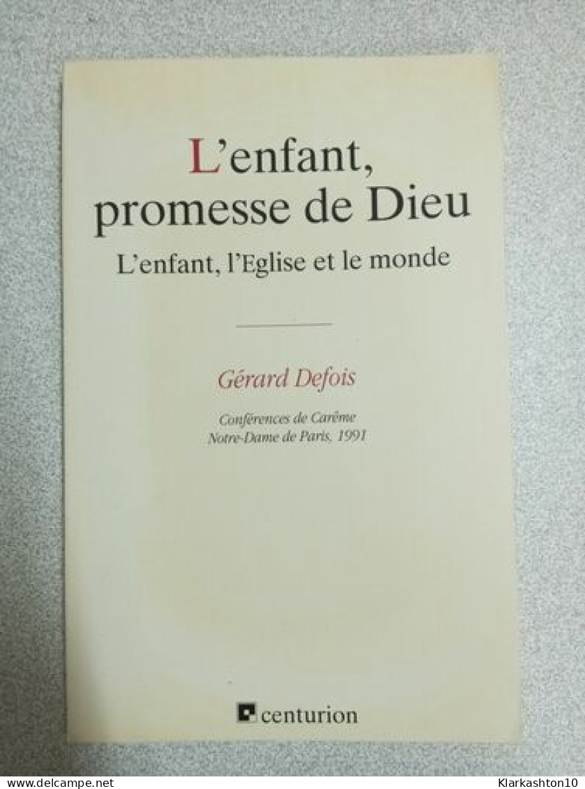 L'enfant. Promesse De Dieu - Autres & Non Classés