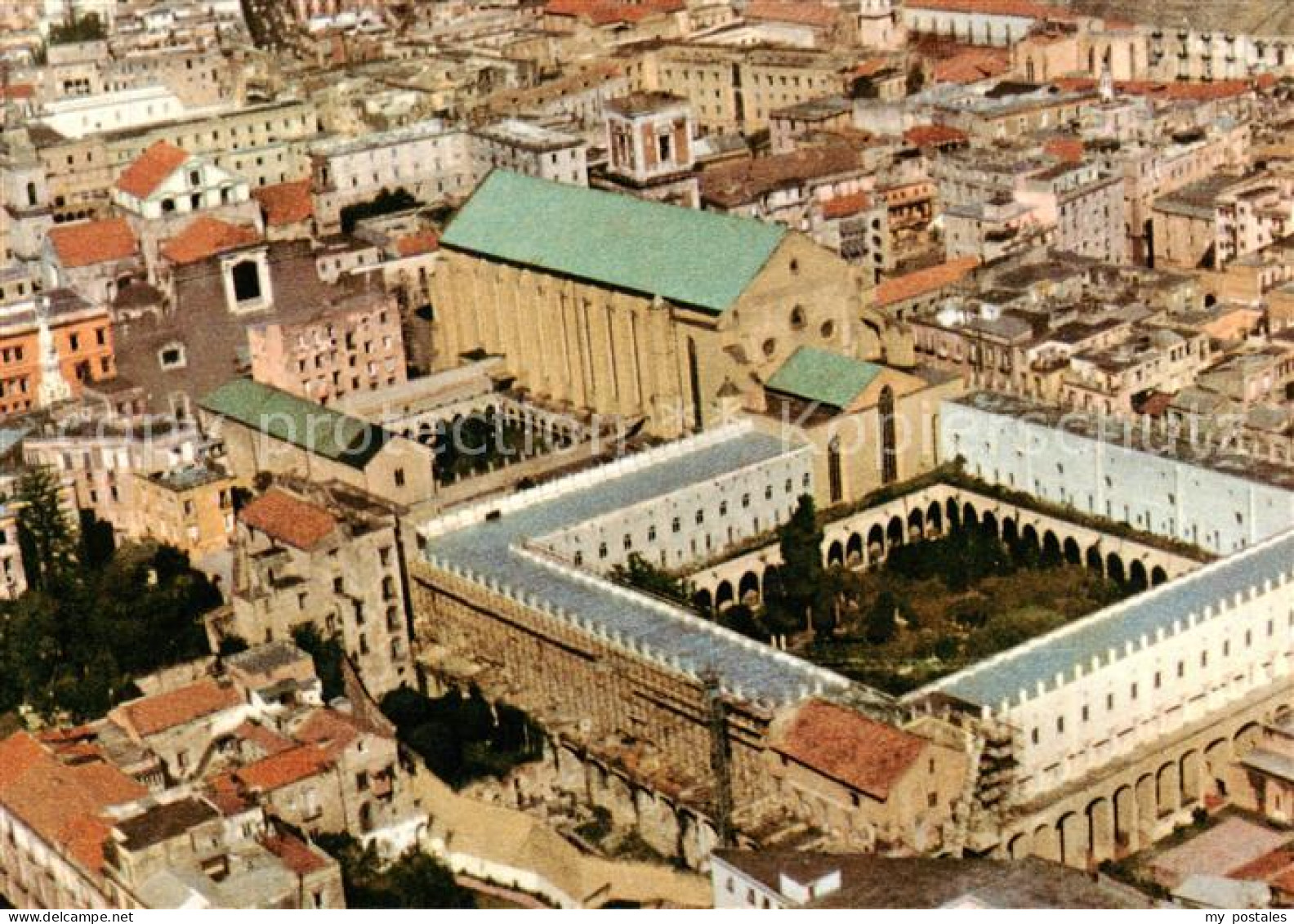 73857306 Napoli Neapel IT Monastero Di Santa Chiara XIV Jhdt. Veduta Aérea  - Otros & Sin Clasificación