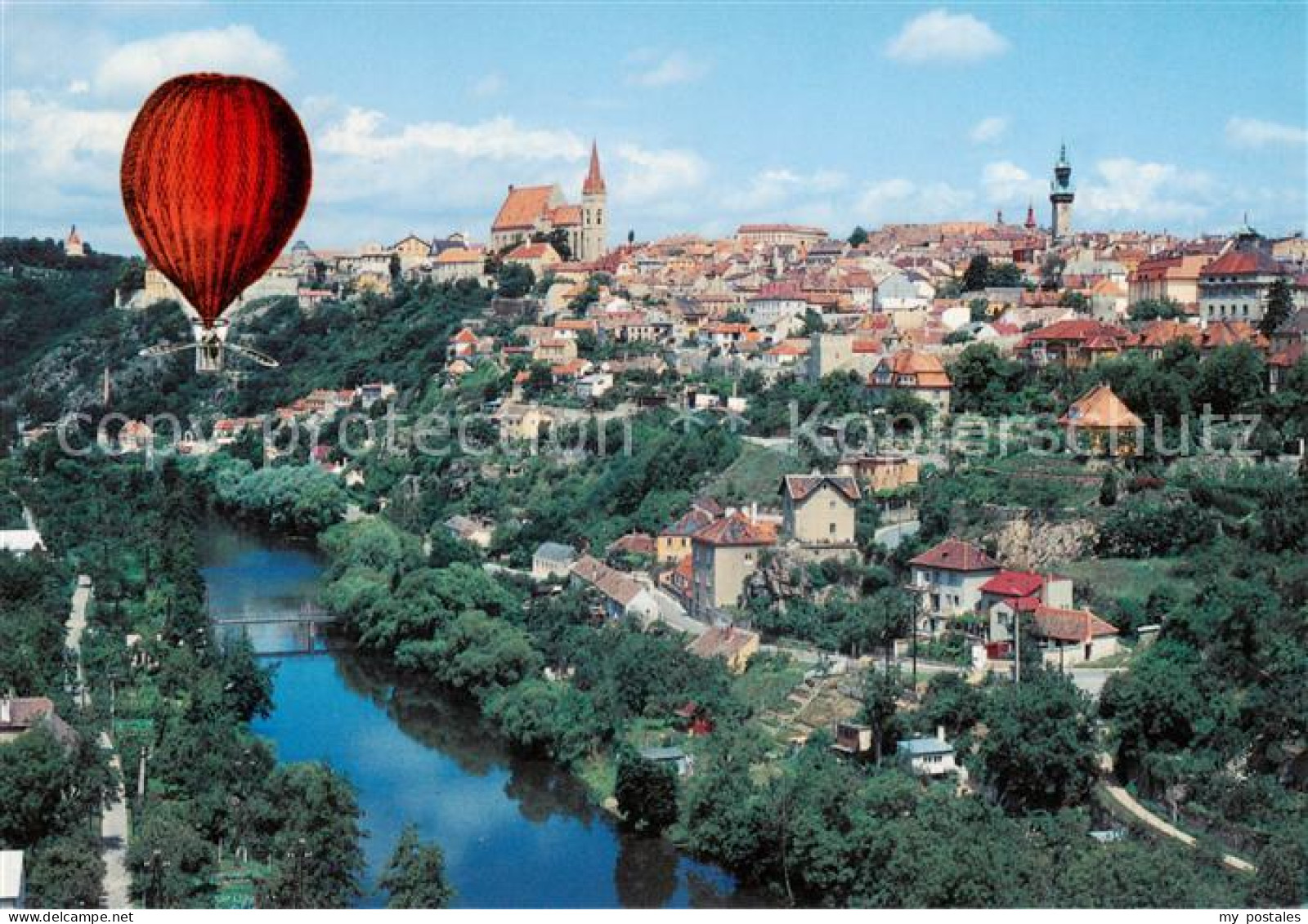 73857287 Znojmo Znaim CZ Totalansicht Von Suedosten Ballon  - Czech Republic