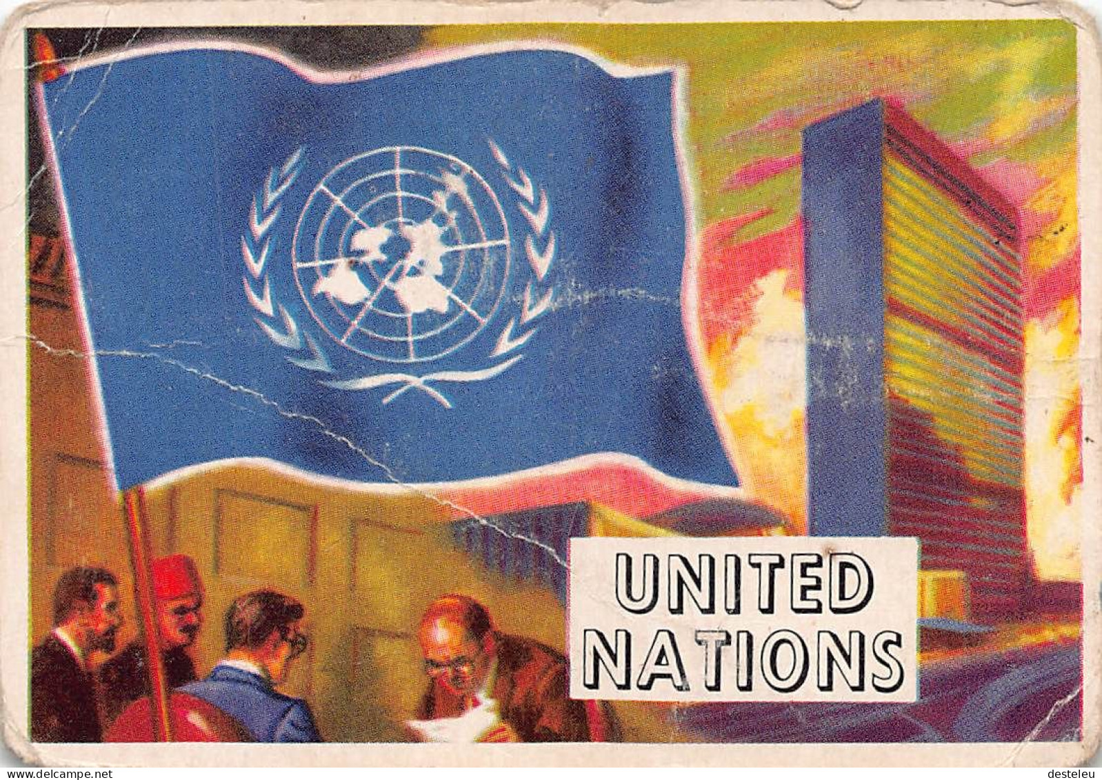 Flags Of The World Chromo - United Nations - 6.5 X 9.5 Cm - Andere & Zonder Classificatie