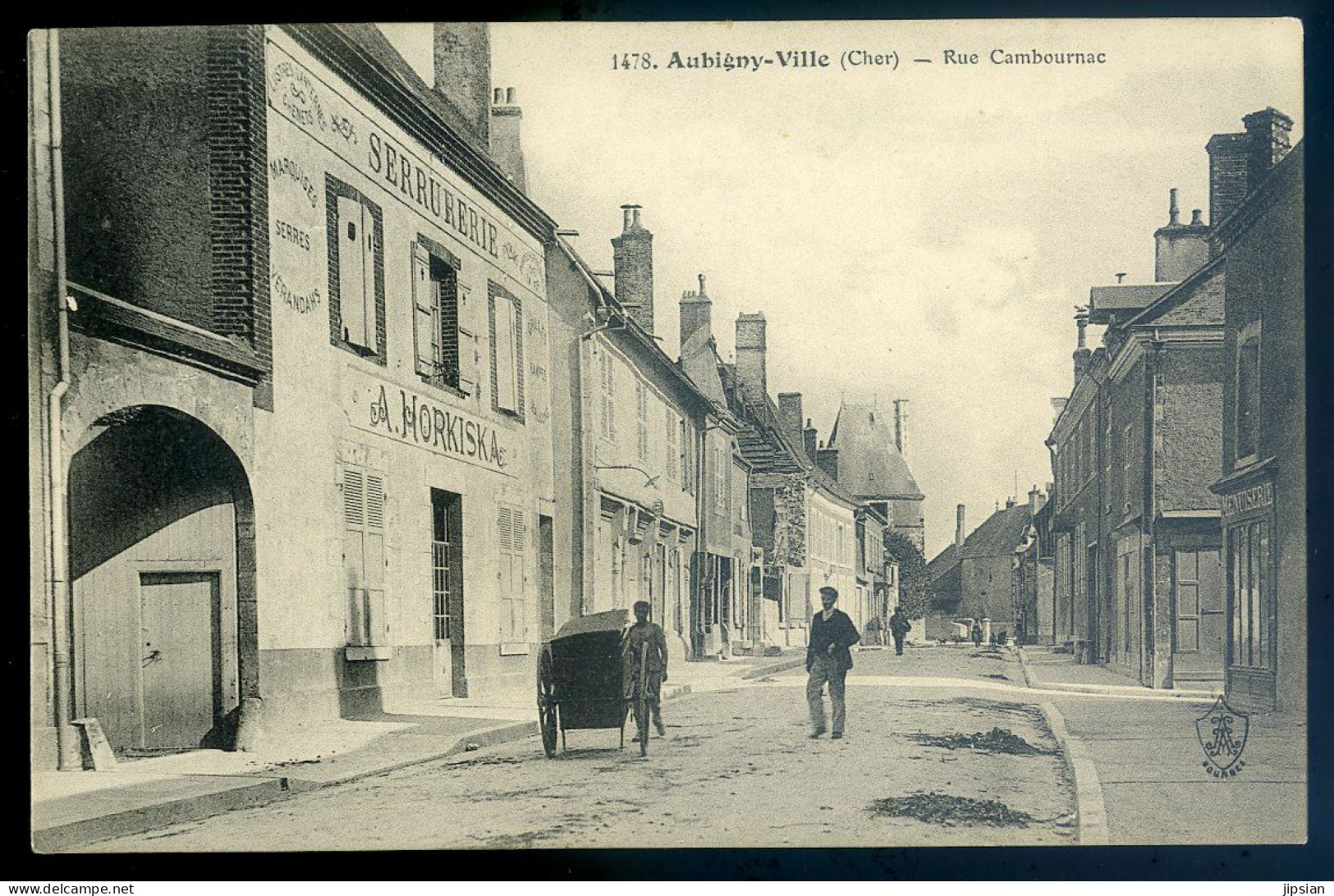 Cpa Du 18  Aubigny Ville -- Rue Cambournac STEP185 - Aubigny Sur Nere