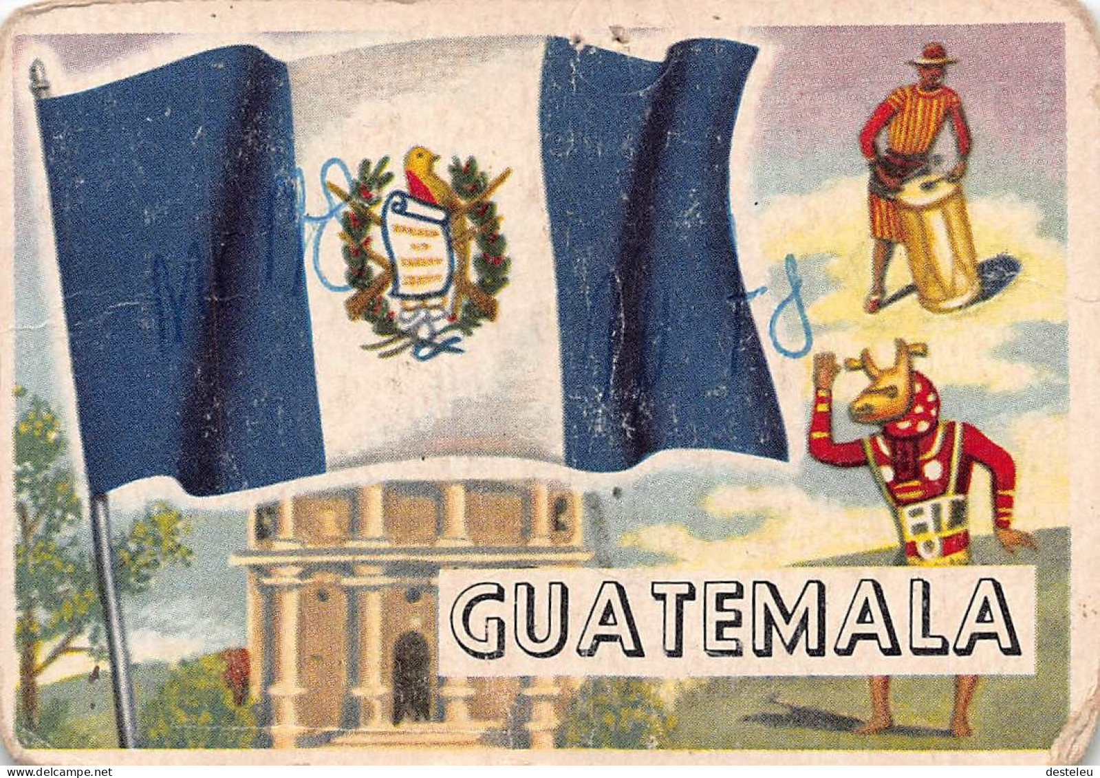 Flags Of The World Chromo - Guatemala - 6.5 X 9.5 Cm - Andere & Zonder Classificatie