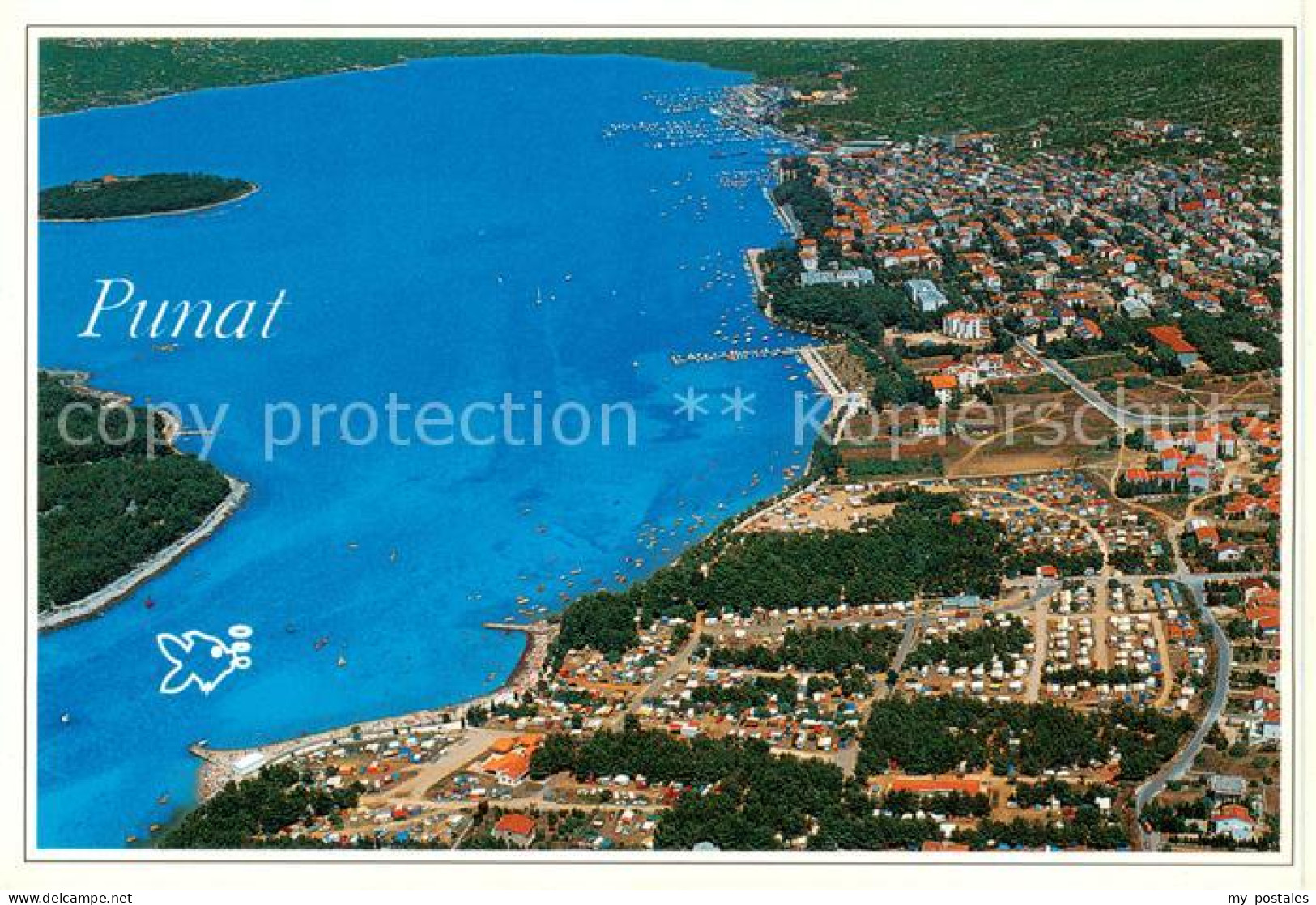 73857160 Punat Otok Kosljun Croatia Panorama Kuestenort  - Kroatië