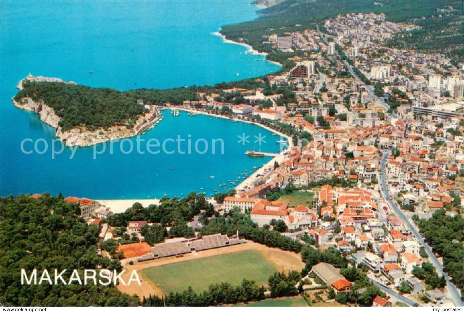 73857154 Makarska Croatia Panorama Kuestenort  - Kroatië