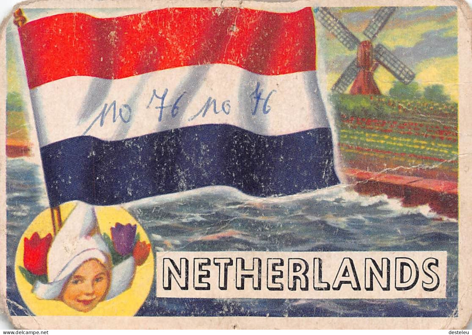 Flags Of The World Chromo - Netherlands - 6.5 X 9.5 Cm - Altri & Non Classificati