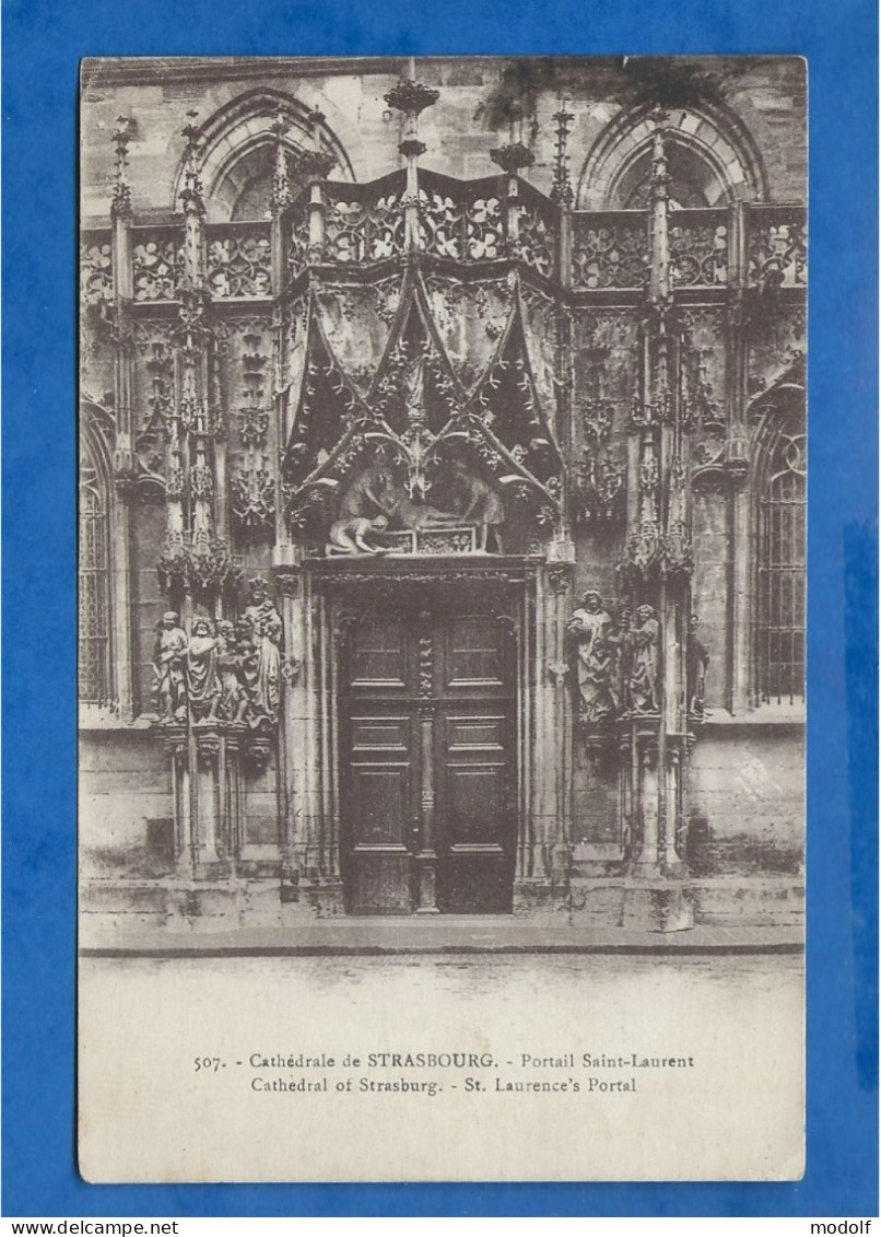 CPA - 67 - Cathédrale De Strasbourg - Portail Saint-Laurent - Circulée En 1925 - Strasbourg