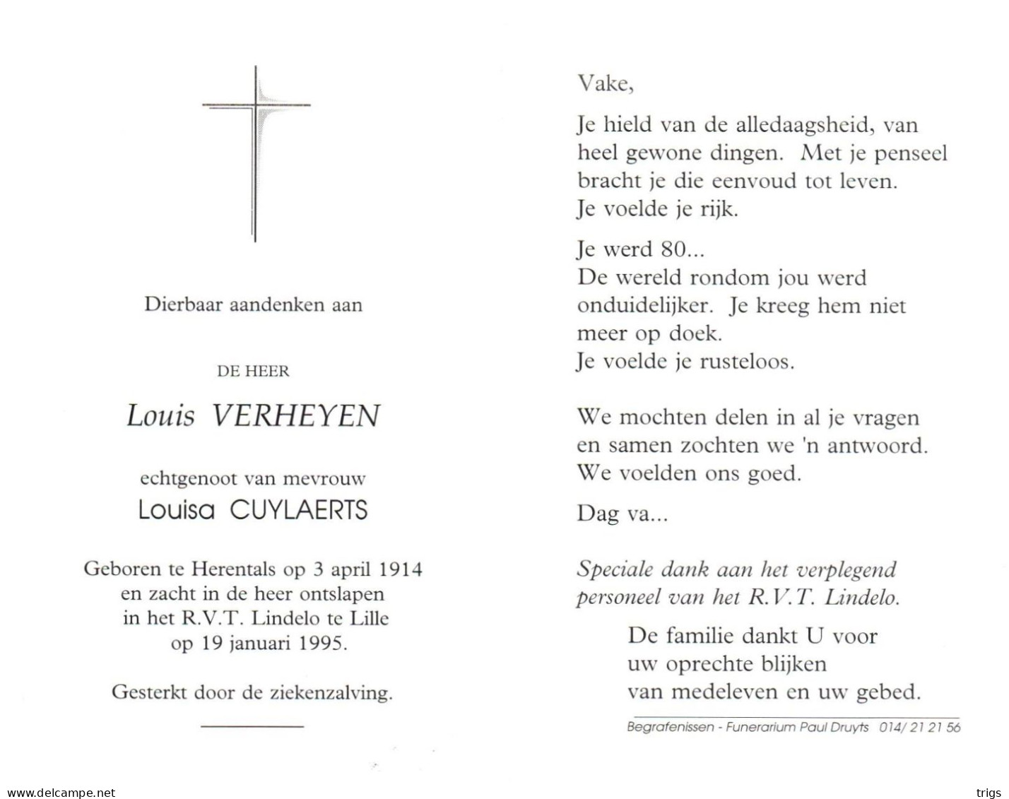 Louis Verheyen (1914-1995) - Images Religieuses
