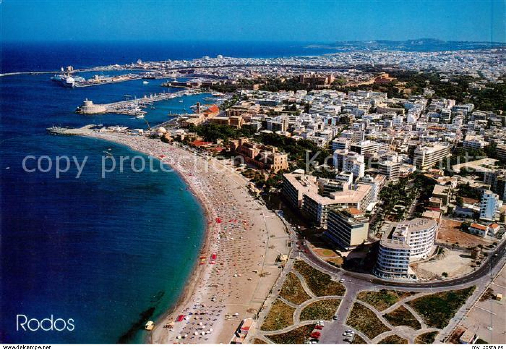 73857026 Rodos Rhodes Rhodos Greece Kuestenpanorama Hafen  - Griekenland