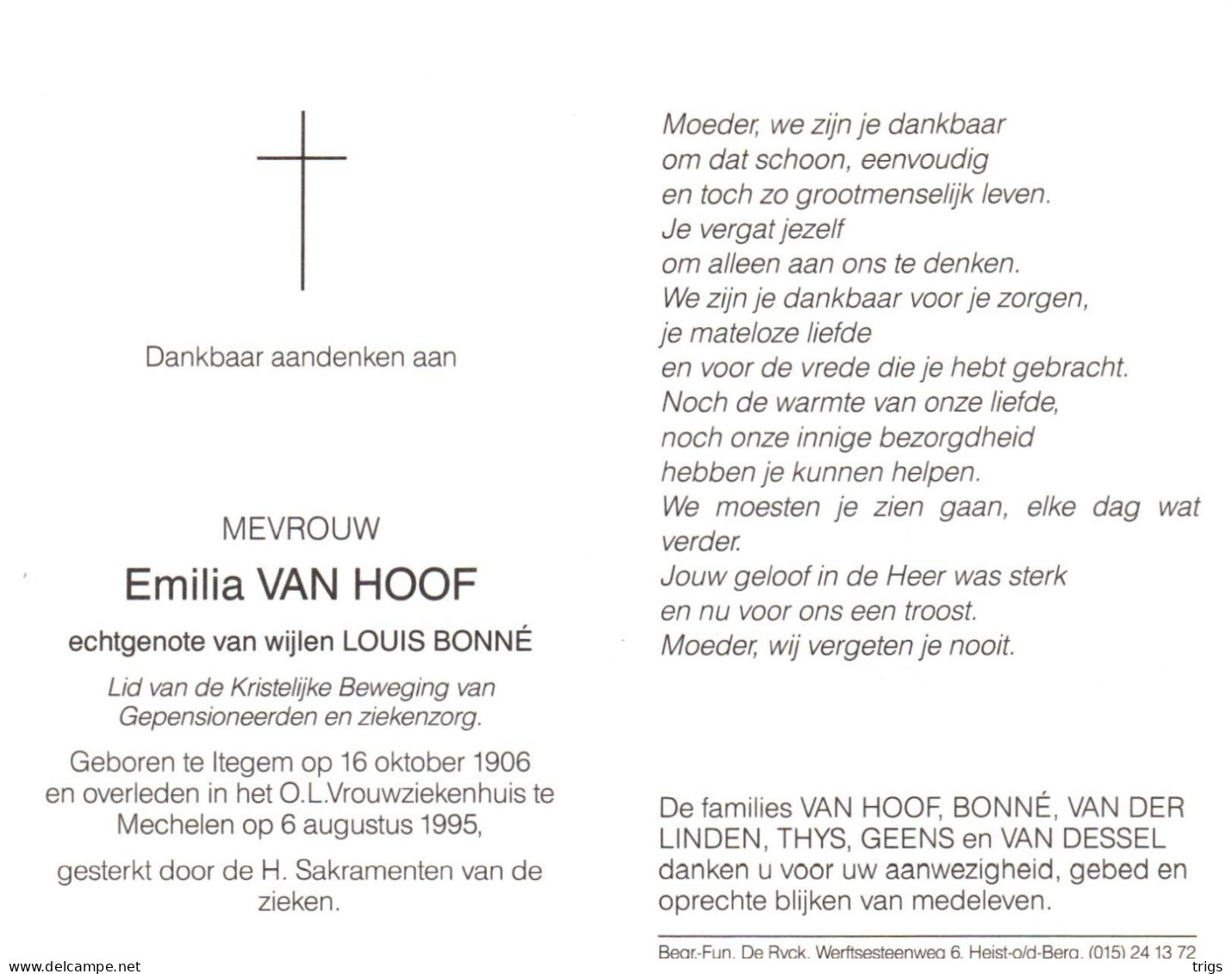 Emilia Van Hoof (1906-1995) - Santini