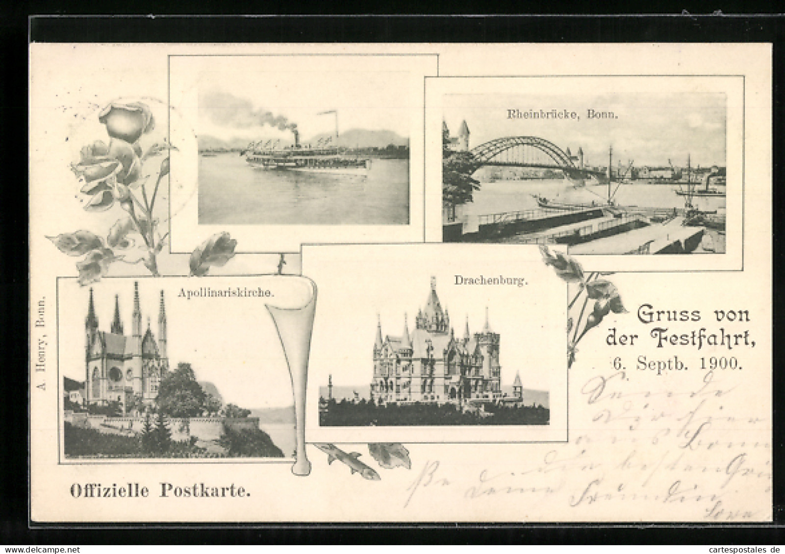 AK Bonn, 47. General-Versammlung Der Katholiken Deutschlands Zu Bonn 1900, Apollinariskirche, Drachenburg, Rheinbrücke  - Sonstige & Ohne Zuordnung